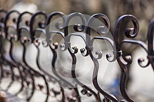 Detail of decorative wrought iron photo